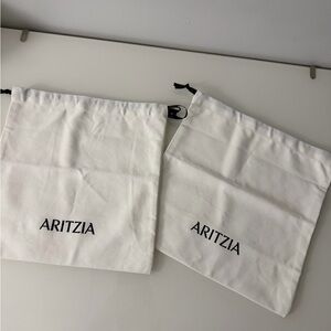 Aritzia White Drawstring Logo Dust Bags - Pair